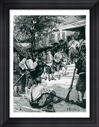 Framed Shays&#39;s Mob in Possession of a Courthouse Print