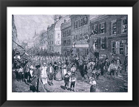 Framed Carnival at Philadelphia, illustration from &#39;The Battle of Monmouth Court House&#39; Print