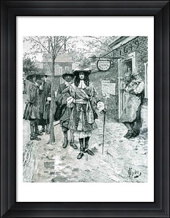 Framed Governor Andros and the Boston People Print