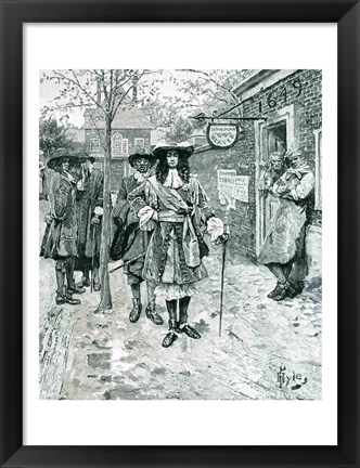 Framed Governor Andros and the Boston People Print