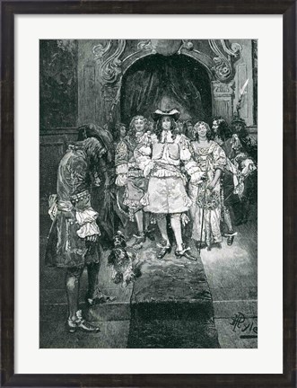 Framed Quaker and King at Whitehall Print