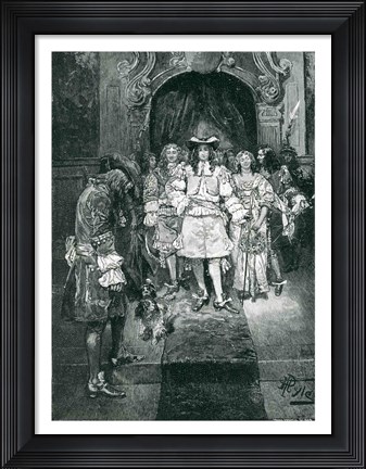 Framed Quaker and King at Whitehall Print