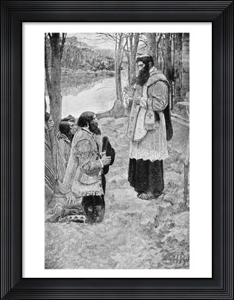 Framed &#39;La Salle and the Discovery of the Great West&#39; Print