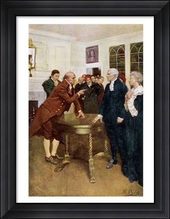 Framed Committee of Patriots Delivering an Ultimatum to a King&#39;s Councillor Print