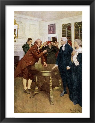 Framed Committee of Patriots Delivering an Ultimatum to a King&#39;s Councillor Print