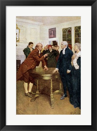 Framed Committee of Patriots Delivering an Ultimatum to a King&#39;s Councillor Print