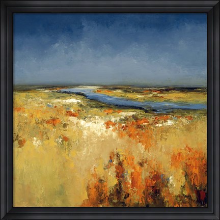 Framed Sunlit Fields Print
