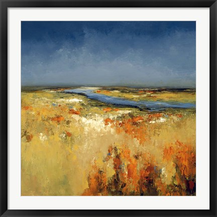 Framed Sunlit Fields Print