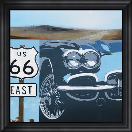 Framed Route 66-A Print