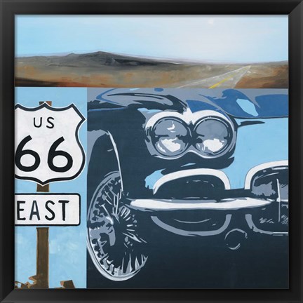Framed Route 66-A Print