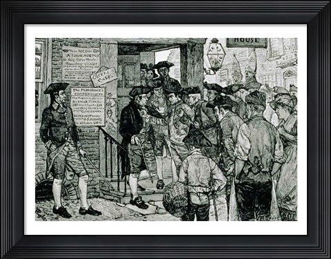Framed Mob Attempting to Force a Stamp Officer to Resign Print