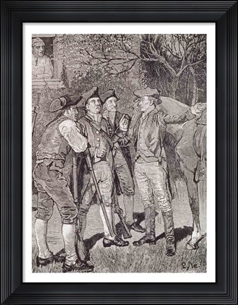 Framed Paul Revere at Lexington Print
