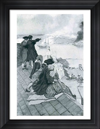Framed Watching the Fight at Bunker Hill Print