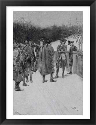 Framed Paul Revere Bringing News to Sullivan Print