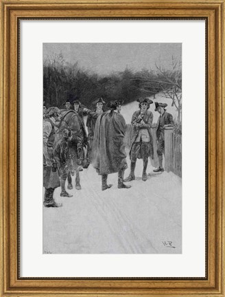 Framed Paul Revere Bringing News to Sullivan Print