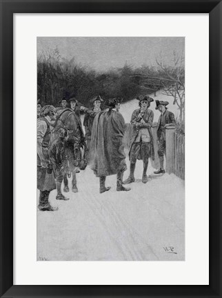 Framed Paul Revere Bringing News to Sullivan Print