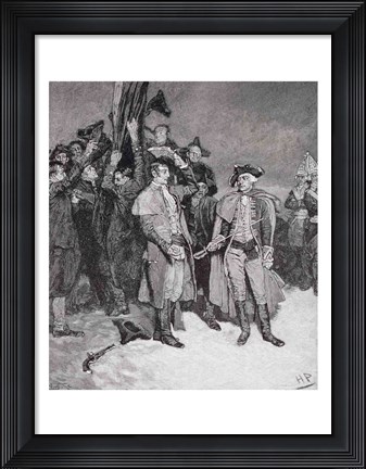 Framed Surrender of Fort William and Mary Print