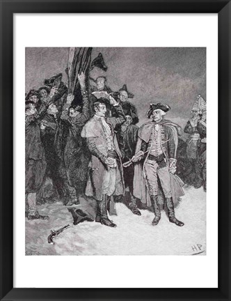 Framed Surrender of Fort William and Mary Print