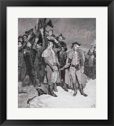 Framed Surrender of Fort William and Mary Print