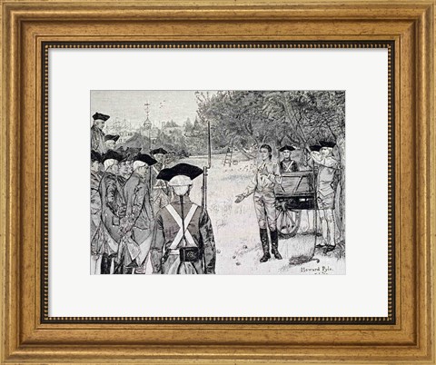 Framed &#39;I only Regret that I have but One Life to Lose for My Country&#39; Print