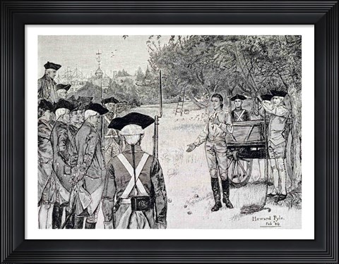 Framed &#39;I only Regret that I have but One Life to Lose for My Country&#39; Print