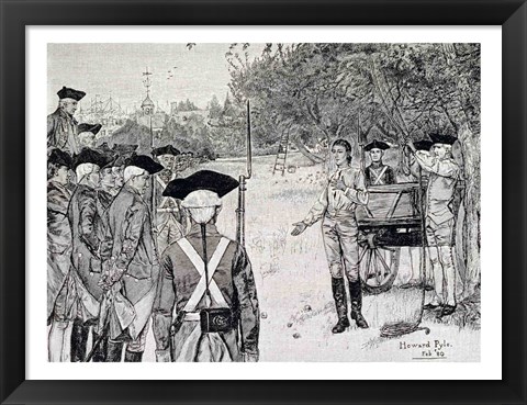 Framed &#39;I only Regret that I have but One Life to Lose for My Country&#39; Print