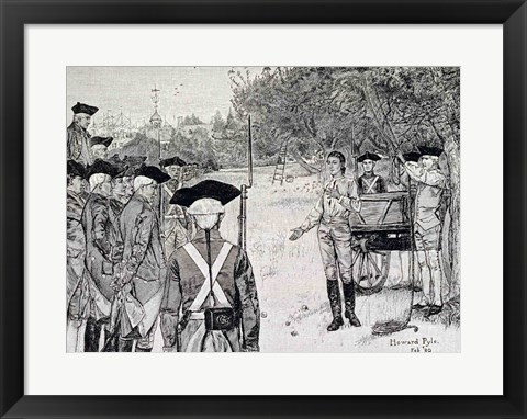 Framed &#39;I only Regret that I have but One Life to Lose for My Country&#39; Print