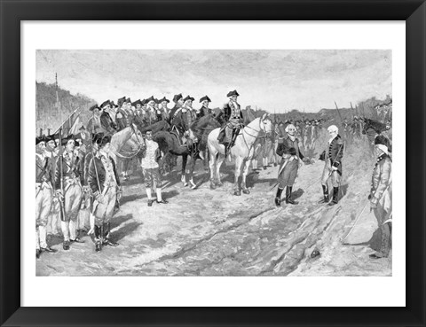 Framed Surrender of Cornwallis at Yorktown Print