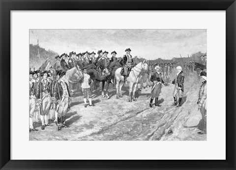 Framed Surrender of Cornwallis at Yorktown Print
