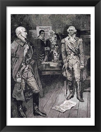 Framed Washington Refusing a Dictatorship Print