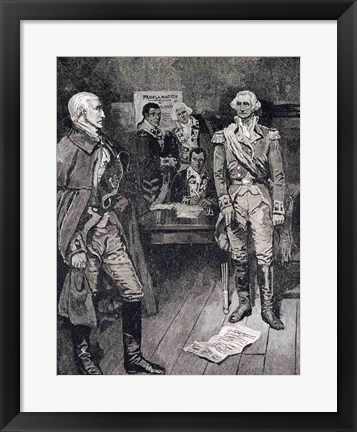 Framed Washington Refusing a Dictatorship Print