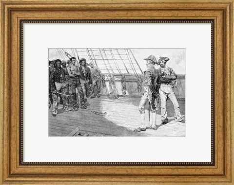 Framed Impressment of American Seamen Print