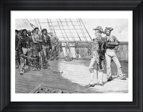 Framed Impressment of American Seamen Print