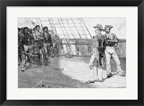 Framed Impressment of American Seamen Print