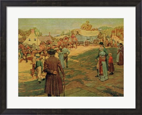 Framed Carrying Powder to Perry at Lake Erie, 1911 Print