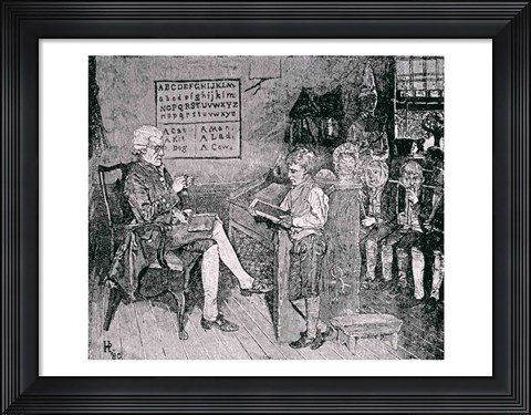Framed Old-Time School in Pennsylvania Print
