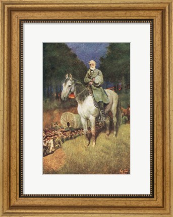 Framed General Lee on his Famous Charger Print