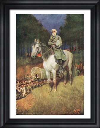 Framed General Lee on his Famous Charger Print
