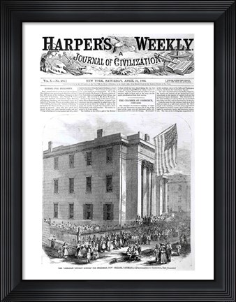 Framed Abraham Lincoln School for Freedmen Print