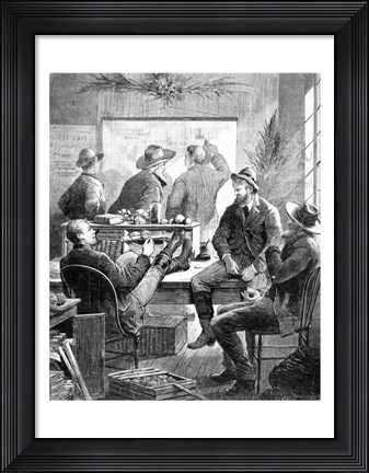 Framed Kansas Land Office Print