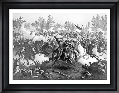 Framed Battle of Cedar Creek Print