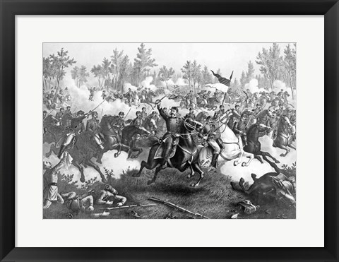 Framed Battle of Cedar Creek Print