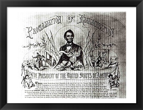 Framed Proclamation of Emancipation by Abraham Lincoln, 22nd September 1862 Print