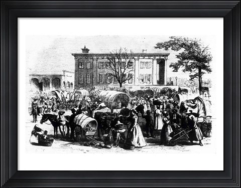 Framed Market Scene in Macon, Georgia Print