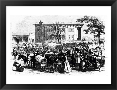 Framed Market Scene in Macon, Georgia Print