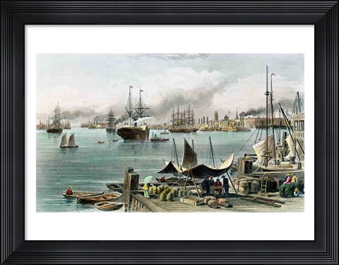 Framed Port of New Orleans Print
