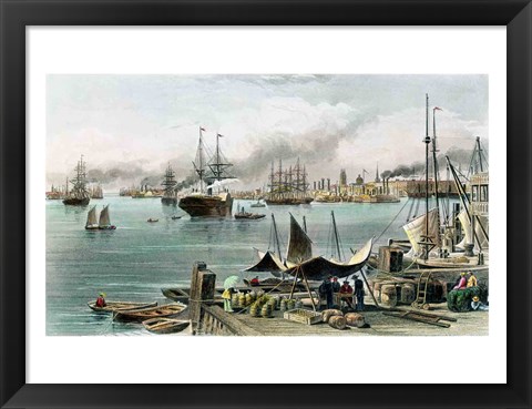 Framed Port of New Orleans Print