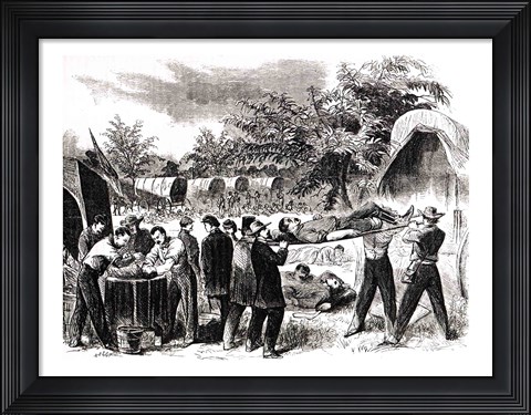 Framed Carrying off the Wounded after the battle of Antietam in 1862 Print