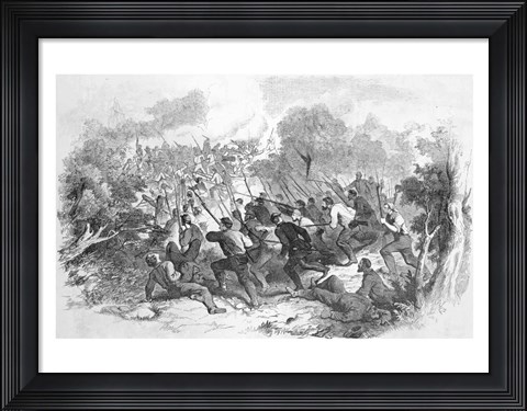 Framed Battle at Bull Run Print