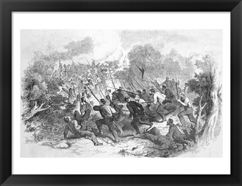 Framed Battle at Bull Run Print